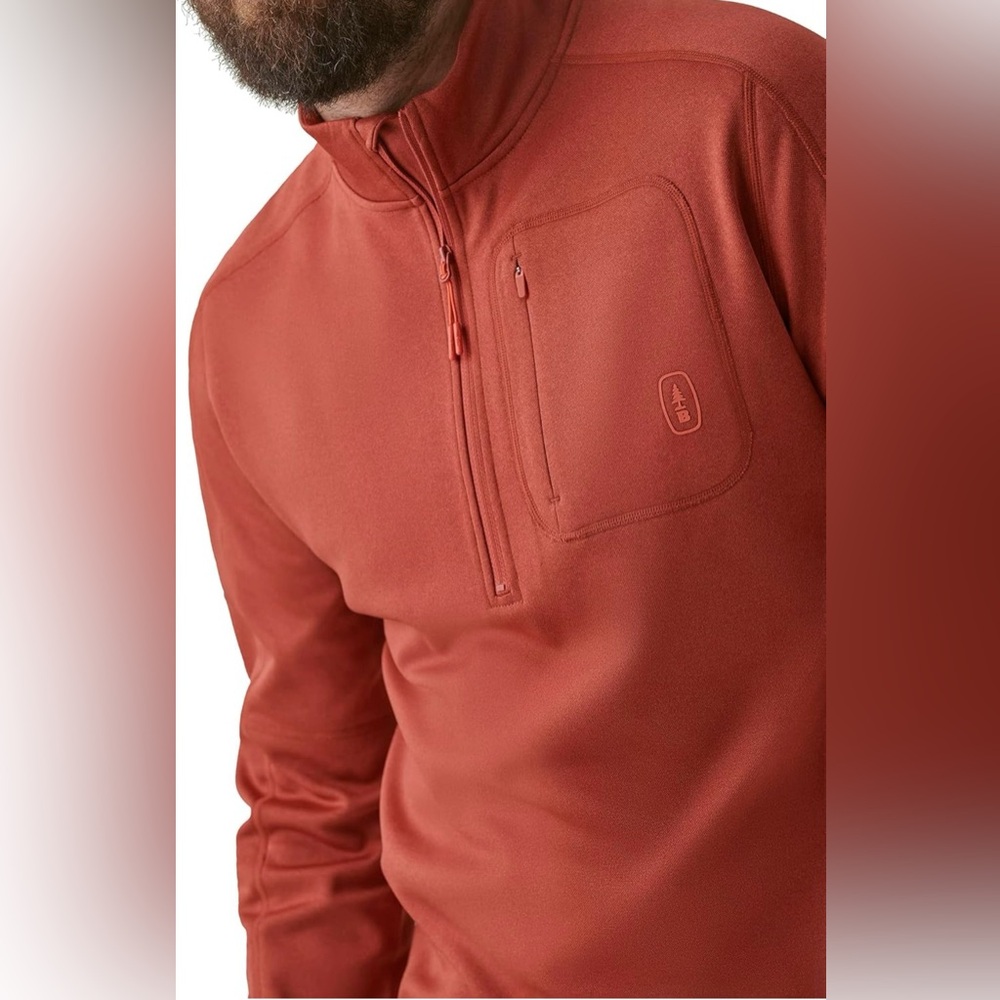 Bass Outdoor Men’s Quarter Zip Button Pocket Zip Pocket Pullover, XL - Picture 5 of 10